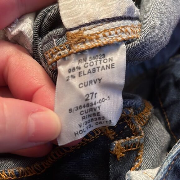 Gap 1969 curvy 27 x 31 r regular dark wash flare leg blue jean jeans low rise - Picture 11 of 11